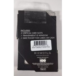 Bioworld NEW - Front Pocket Slim Card Holder Wallet Hand of King Game of Thrones Black