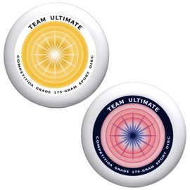 ABINECS Sports Discs (Set of 2 Colors) Approx. 6.1 oz (175 g), Frisbee for Competition, Flying, Outdoors, Camping, Beach, Backyard, Grass