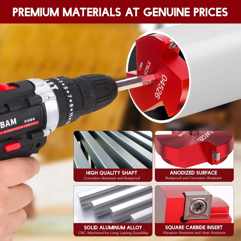 PVC pipe reamer kit,From JSZYO Renovation System. Tools in 1/2",