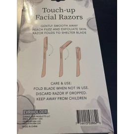 EVRIHOLDER Evribeauty 5 Pack Touch Up Facial Razors!  Foldable To Store Anywhere
