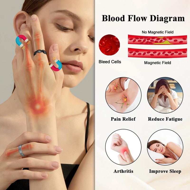 Cigmag 7X Copper Rings for Women 99% Solid Pure Copper