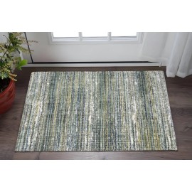 Homeroots 2' X 3' Green And Blue Geometric Distressed Area Rug