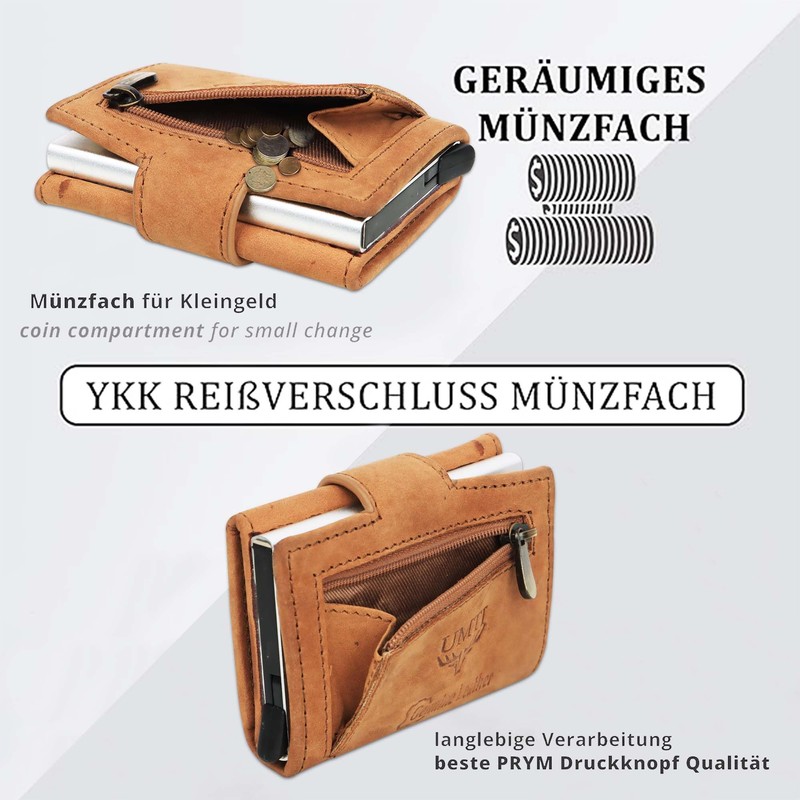 Slim Wallet with Coin Compartment and RFID Protection 24 (10A)