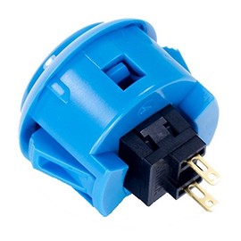 Sanwa Denshi Mount-on Push Button, 30⌀, bule