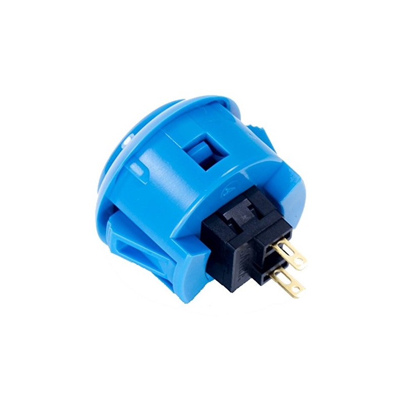 Sanwa Denshi Mount-on Push Button, 30⌀, bule