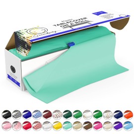 Grandipity Plastic Tablecloth Roll - 54" x100' Aqua Plastic Table Cloths for Parties Disposable with Cutter Box - Cut to Size Disposable Tablecloth Plastic Table Cover for Rectangle & Round