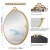 BITALYE 15.75" Small Bow Decorative Round Mirror,Gold Metal Frame Circle