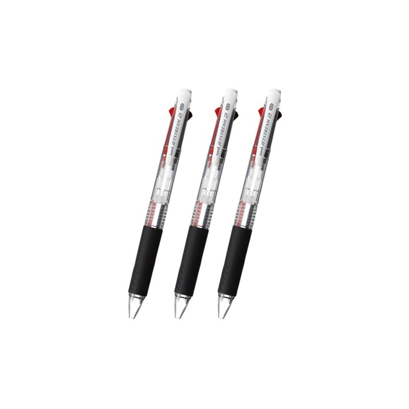 三菱鉛筆 Jet Stream 2 Colors 0.7 mm Clear [Set of 3]