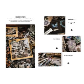 Alideco 100pcs Vintage Scrapbook Supplies Pack for Art Journaling Bullet Junk Journal Planners DIY Paper Stickers Craft Kits Notebook Collage Album Aesthetic Cottageco (baiyehuange)