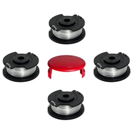 Zzunkn Replacement Spool for Einhell GE-CT 18/28 Li and GE-CT 18/28 Li TC, Nylon Strimmer Accessories, 4.9 m Long, 1.6 mm Diameter (4 Spools + 1 Cap)