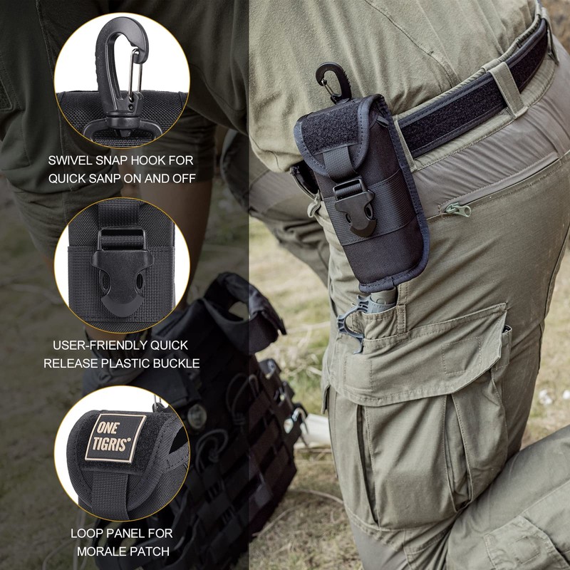 OneTigris MOLLE Eyeglasses Case with Buckle Hard Shell Sunglasses Storage