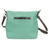 Chala Charming Teal Crossbody Bag With Flap Top and Zipper