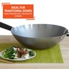 IMUSA USA Natural Wok with Triangle Handle 14-Inch, Silver