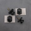 NCSEN 3 Pack Matt Black Door Knobs with Camelot Trim,Interior