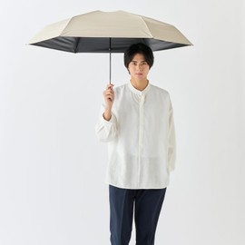 マジカルテック プロテクション 折りたたみ傘 手開き 遮光100% 遮熱 UVカット 日傘 晴雨兼用 軽量 スリム 簡単開閉 無地 メンズ レディース ユニセックス 親骨61cm 30226 ベージュ 今田美桜 アンバサダー