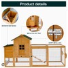 Feelway 80'' Large Chicken Coop with Wheels,Mobile Chicken House with