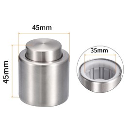 2 x champagne stopper 3.5 cm, champagne cap, champagne bottle stopper, stainless steel matt bottle stopper, suitable for all champagne, prosecco or champagne bottles