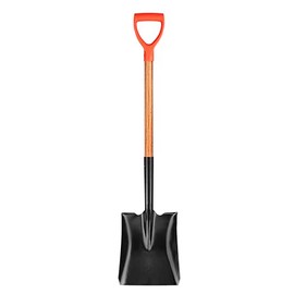 LA Zinnia Square Digging Shovel, Hardwood Handle, D-Grip, Gardening Shovel, Snow Shovel