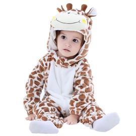 ABTSHU - Disfraz de jirafa para bebé, mameluco para Halloween, 6-12 meses