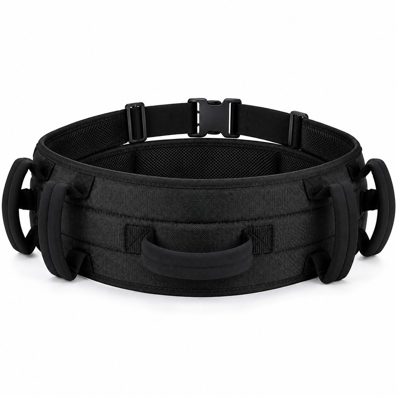 Adjustable Gait Belt for Elderly Mobility Assistance – 7-Handle Padded