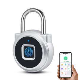 Fingerprint Padlock, Eseesmart Combination Padlock with Fingerpirnt & Bluetooth APP, USB Charging Smart Padlock, Fingerprint Lock for Office, Locker Lock, School, Gym Locker, Backpack