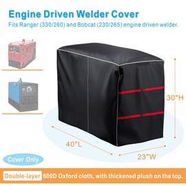 VIYOYOUNG Engine Driven Welder Cover fits Ranger (330/260) and Bobcat (230/265) Engine Welder Generator - Double-Deck, Waterproof & Dustproof, Top Thickened Plush