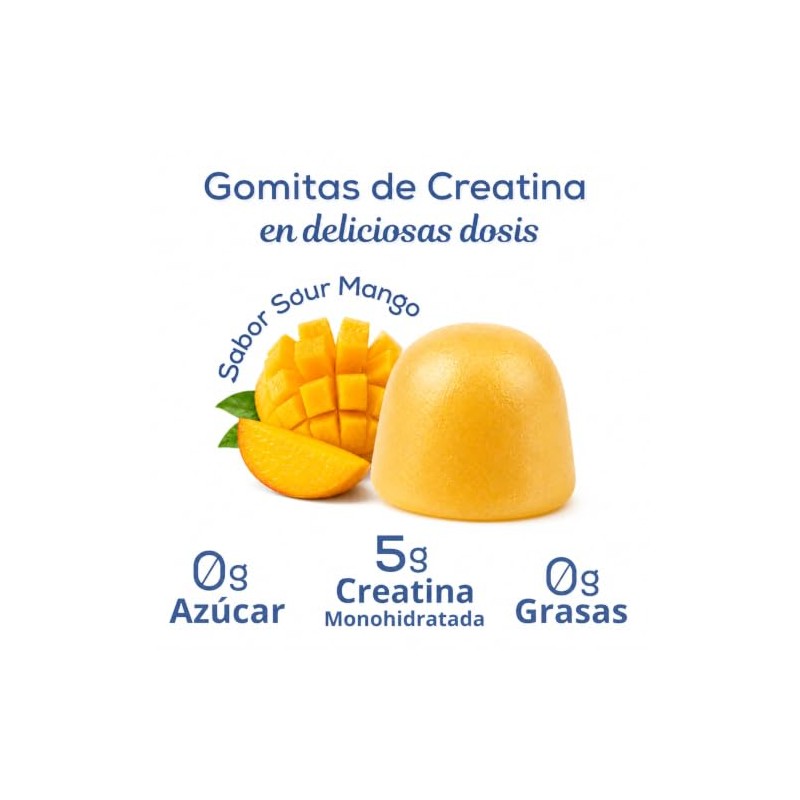 Fitgoom Gomitas Creatina Monohidratada Porciones Azúcar Gluten Soporte Cognitivo Físico