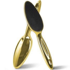 HovuuTuig Nano Glas Callus Remover, Gentle Foot Care with Long Handle for Wet & Dry Feet, Quick Callus Removal, Ergonomic & More Efficient than Pumice Stone (Gold)