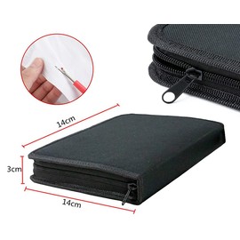 Samcos Sewing Set, Sewing Set, 12 Colors of Thread, Portable, Embroidery, Handicraft, Home Use, Sewing Tool Set, Sewing Practice, Garment Repair, Home Use, Travel, Beginners, Unisex, Includes Black Storage Bag