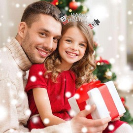 Christmas Headband X-Mas Reindeer Antlers Headbands Festive Gifts for Women Girls (B Silver 2)