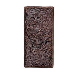 Medifier Tiger Pattern Genuine High Quality Leather Wallet in 3 Style, long bi-fold wallet, Vintage