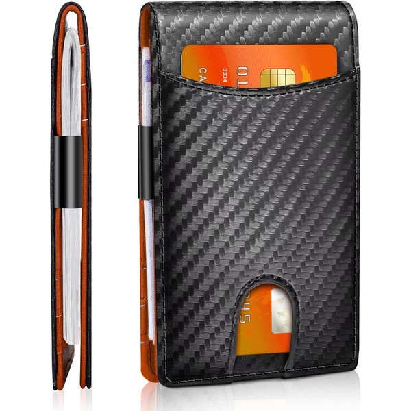Wallet for Man with Clip - RFID Blocking Front Pocket
