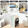 Peacoblue 4.7"x3.5"x7.1" Metal Bookends, Heavy Duty Book Ends for Shelves