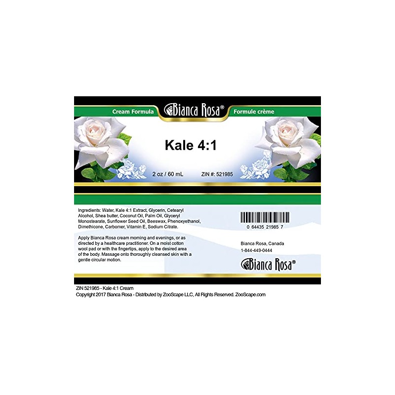 Bianca Rosa Kale 4:1 Cream (2 oz, ZIN: 521985) -