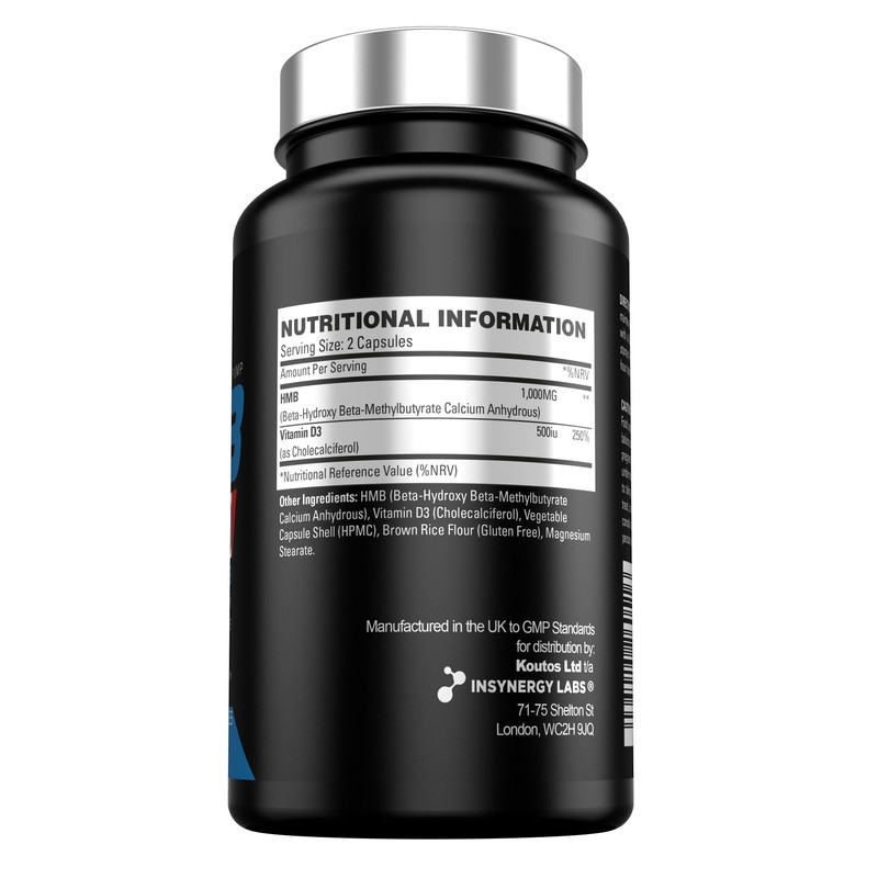 Insynergy Labs HMB Pro 1,000mg & Vitamin D (Superior Absorption