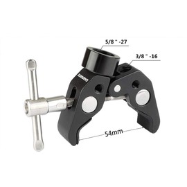 CAMVATE Multi-Purpose Super Club Clamp with 1/4" Male to 5/8" Female Thumb Screw Adapter