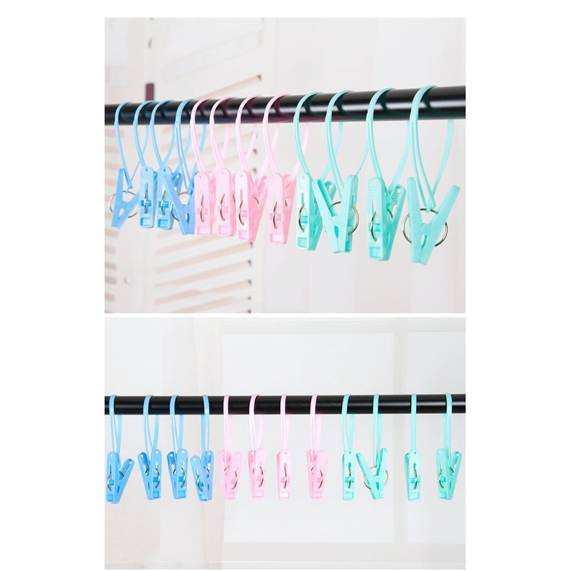 yueton Pack of 12 Clothes Peg Clip Pins Rope Hanging