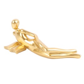 Thinker Sculpture Modern Abstract Thinker Statue Hallway Desk Living Room Resin Reader Style Ornament Reader D