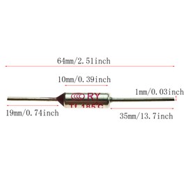 TF185C, TF185 Fuse, RY 185C, 250V 10A TF185C, TF185C Fuse, 185C 10A 250V, Metal Thermal Temperature Fuse RY185 185 ℃ suitable for Power Pressure Cooker PCXL-PRO6 (10 pcs)