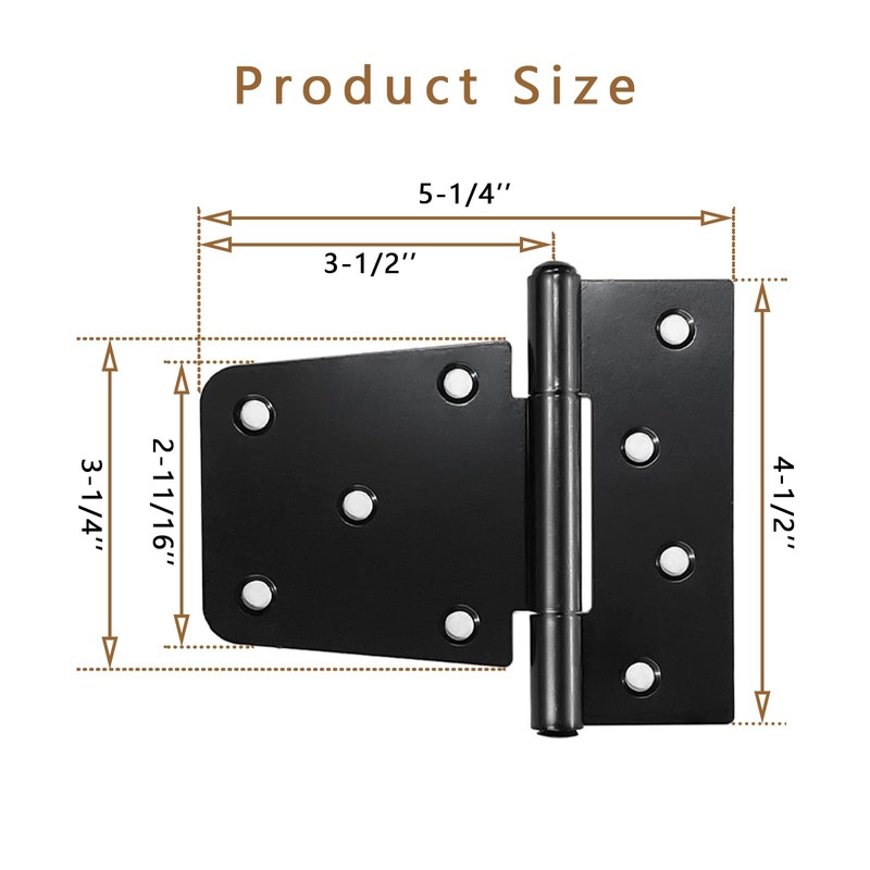 REDYA Heavy Duty Gate Hinges Fence Door Hinges 3.5 Inch