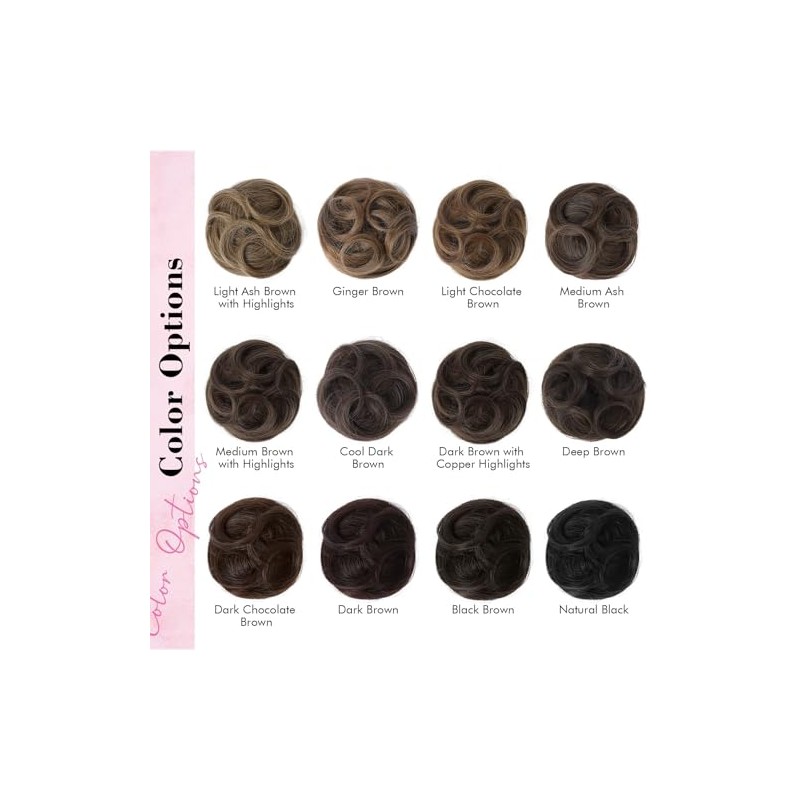 REECHO 2 Mini Extensiones De Cabello Con Clip Para Moño,