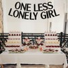 One Less Lonely Girl Banner - Black Bachelorette Party Decor,