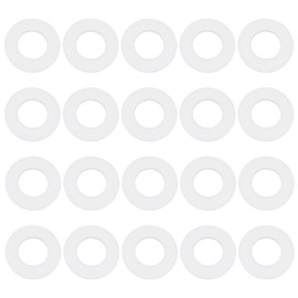 The Lord of the Tools 20pcs 9/16" Gasket Bulkhead PTFE Plastic Flat O-Ring Seal for Separator Fuel Cell Drain Plug Faucet 26x14.5x2.3mm White