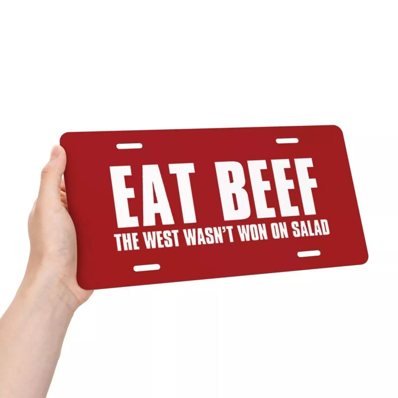 Eat Beef License Plate-Decorati