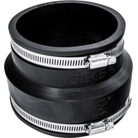 DEKS Flexible Couplings - Series 1002 6"" x 6"" - DX1002-66SR - Clay to Plastic (PVC), Black, 6-6-FLEX-COUPLING-CLAY-PVC