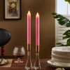 CozierGlow Flameless StripeTaper Candles Flickering with Remote and Timer, 3D