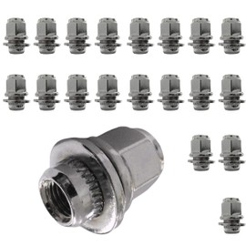 TRACER 20 Wheel Nuts, Aluminum, M12 x 1.5, Set of 20, Compatible with Toyota, Citroen, Fiat, Mitsubishi, Peugeot