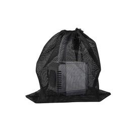 Pump Barrier Bag with Drawstring Pond Pump Filter Bag Fish Pond Filter Mesh Bag 12.1"×18", Black