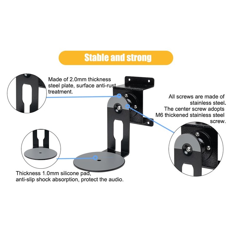 shinar Metal Wall Mount Compatible with Sonos Era 100 Swivels