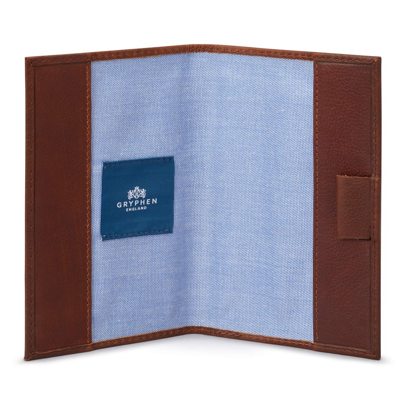 Gryphen Hoxton Leather Golf Scorecard Holder with Pen Loop (Brown)